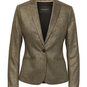Banana Republic Gold Blazer with Tailored Silhouette